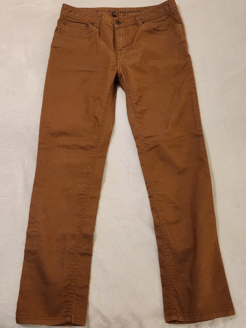 Prana Slim Fit Pants in Caramel Brown